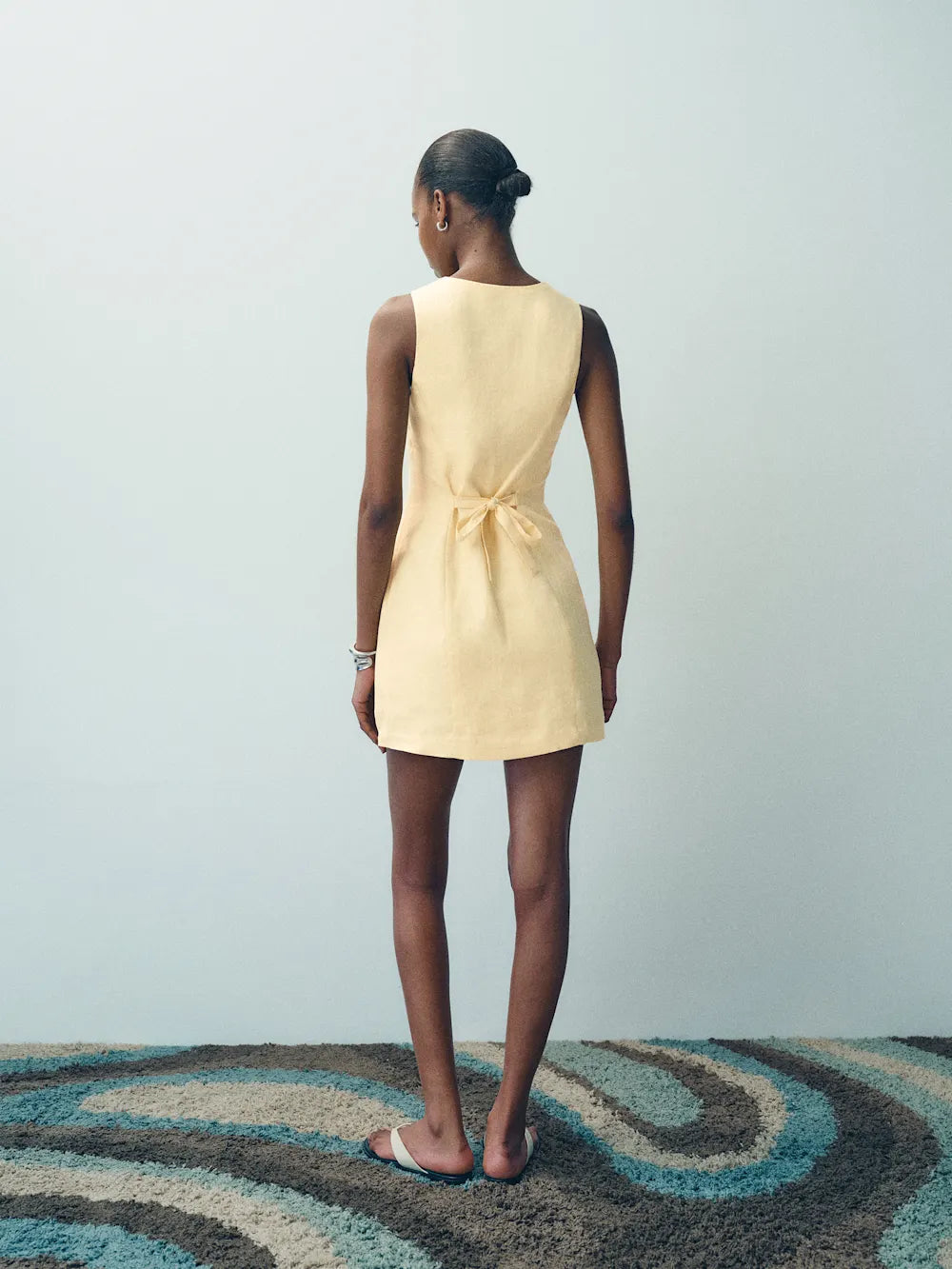 Linen Shine Mini Dress
