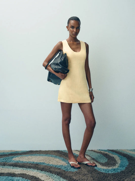 Linen Shine Mini Dress
