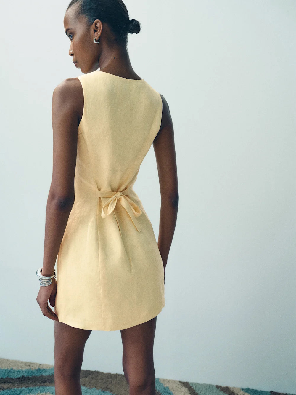 Linen Shine Mini Dress