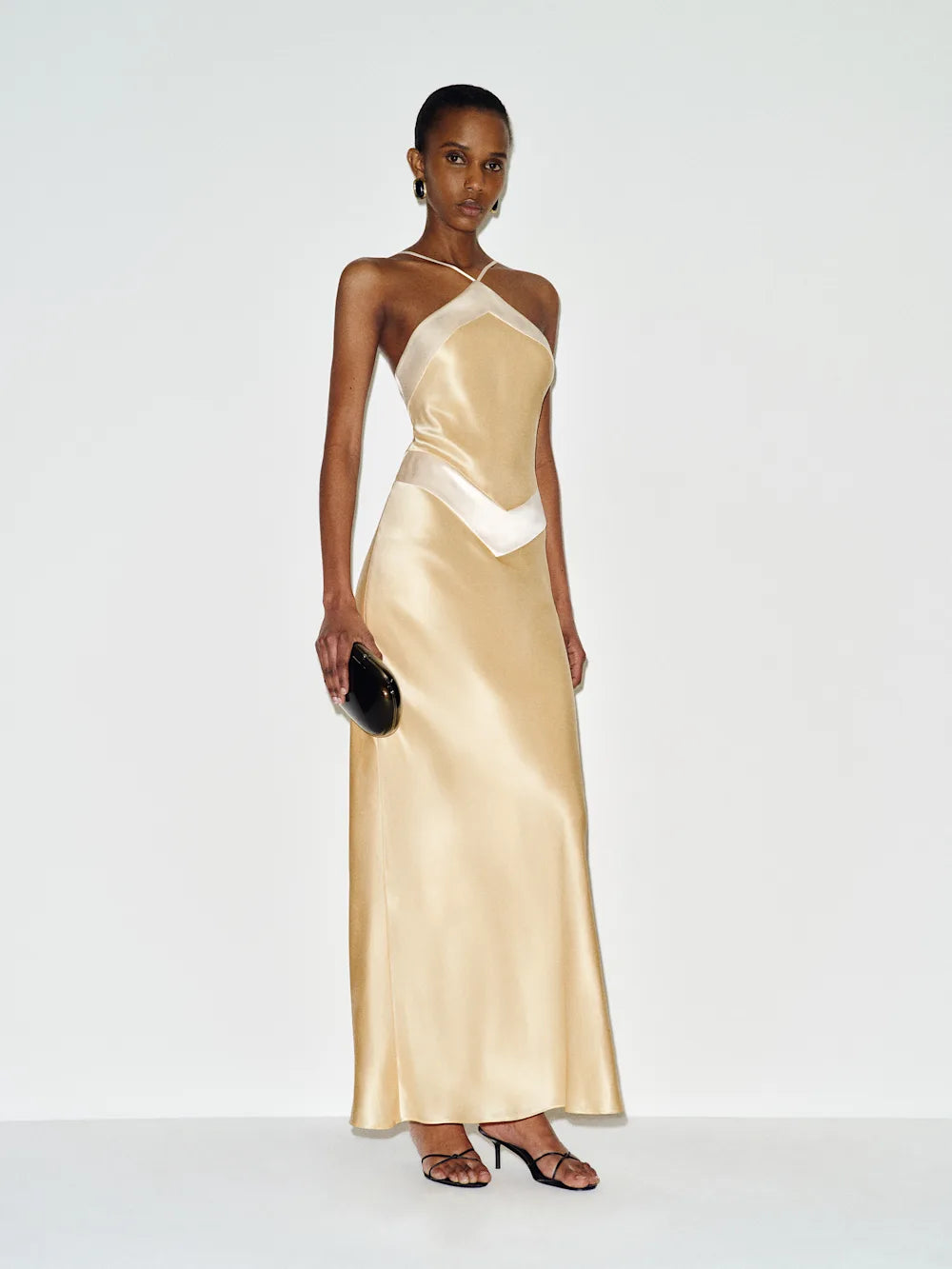 Silk Champaigne Midi Dress