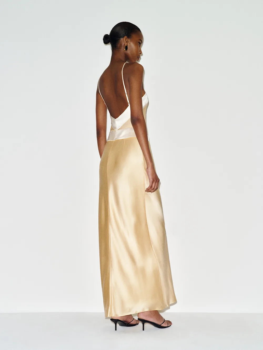 Silk Champaigne Midi Dress
