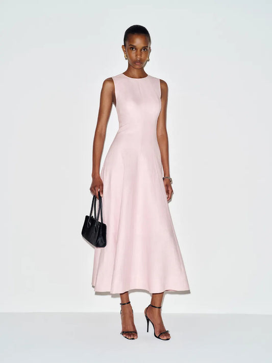 Linen Cherry Blossom Dress