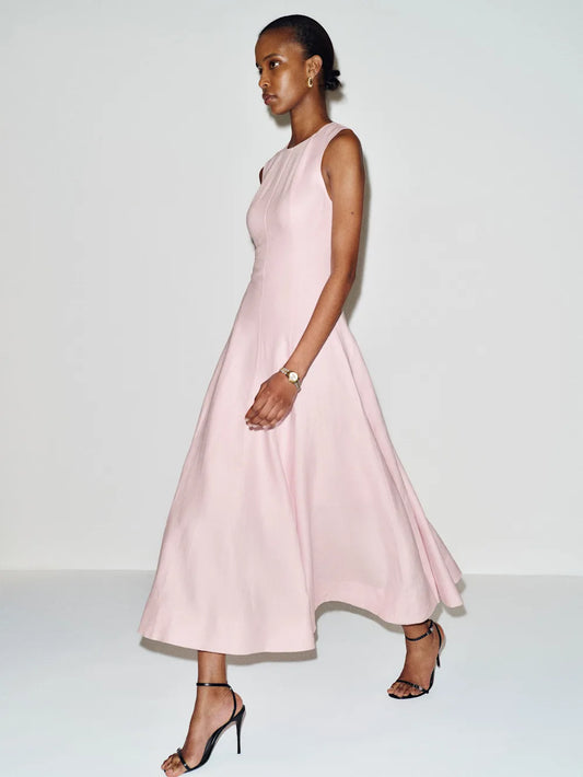 Linen Cherry Blossom Dress