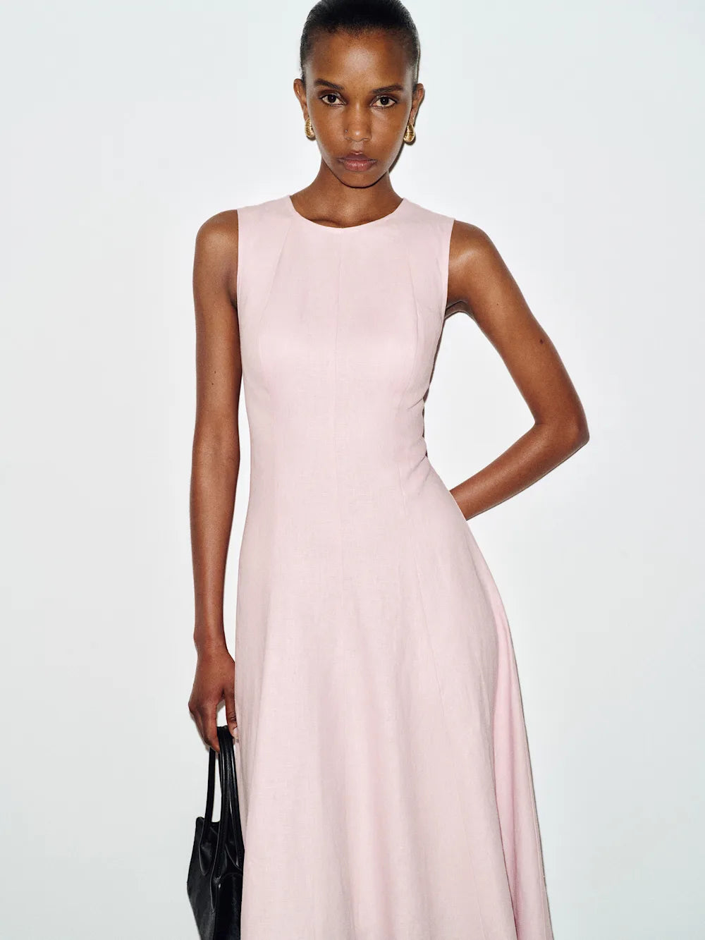 Linen Cherry Blossom Dress