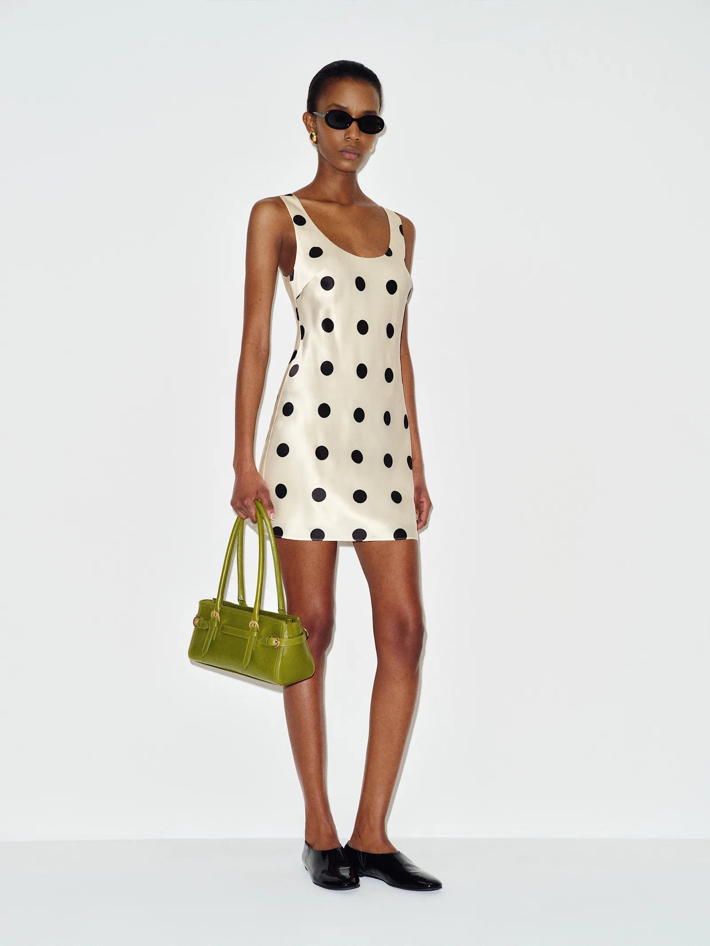 Silk Mini Dot Dress