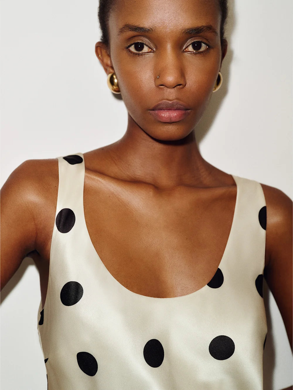 Silk Mini Dot Dress