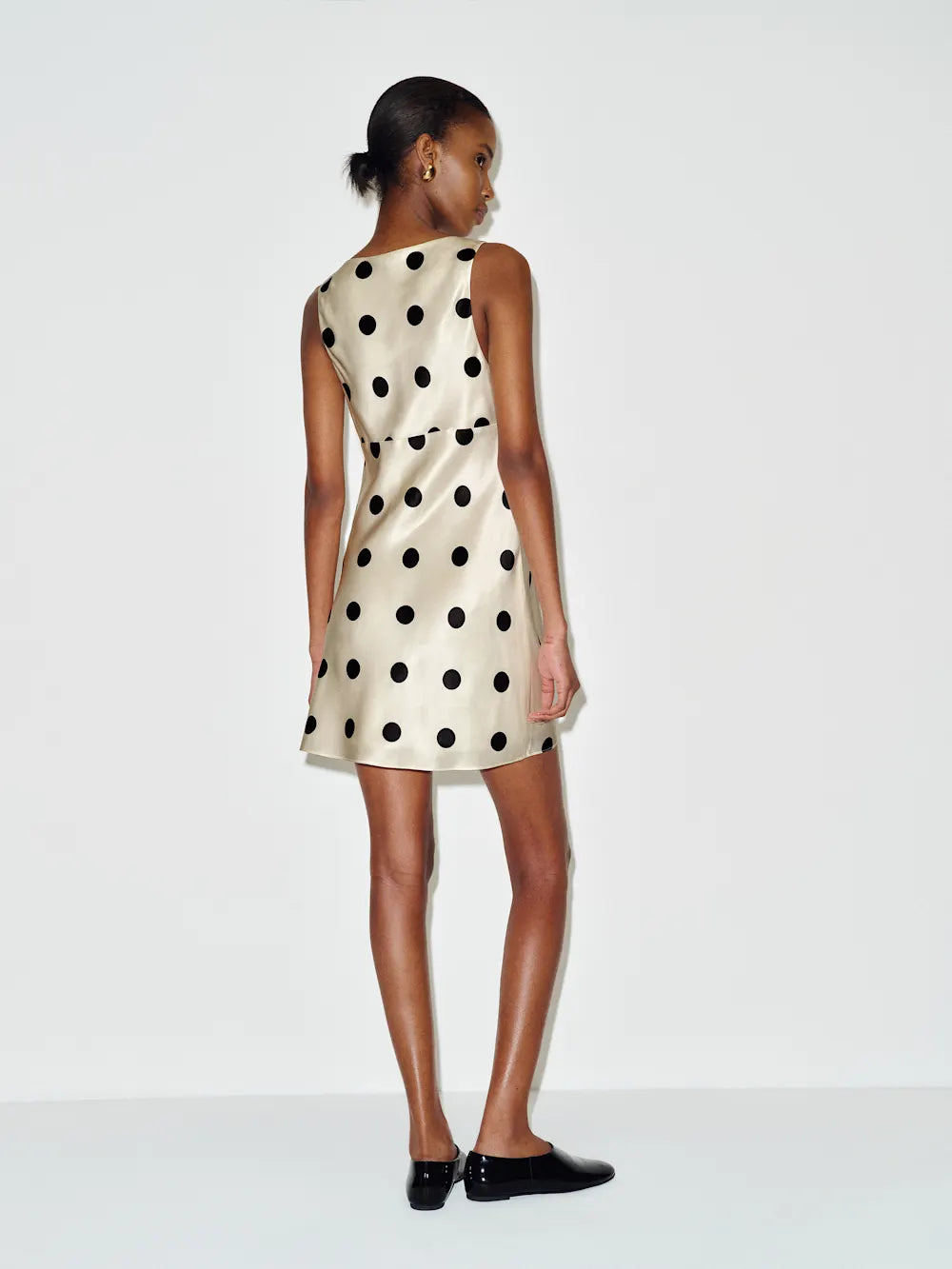 Silk Mini Dot Dress